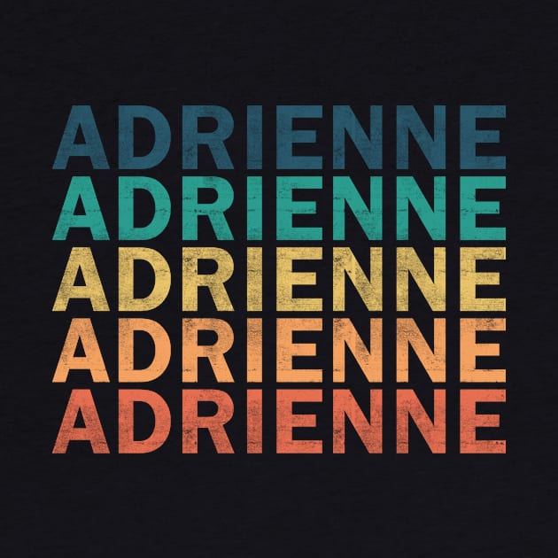 Adrienne Name T Shirt - Adrienne Vintage Retro Name Gift Item Tee by henrietacharthadfield